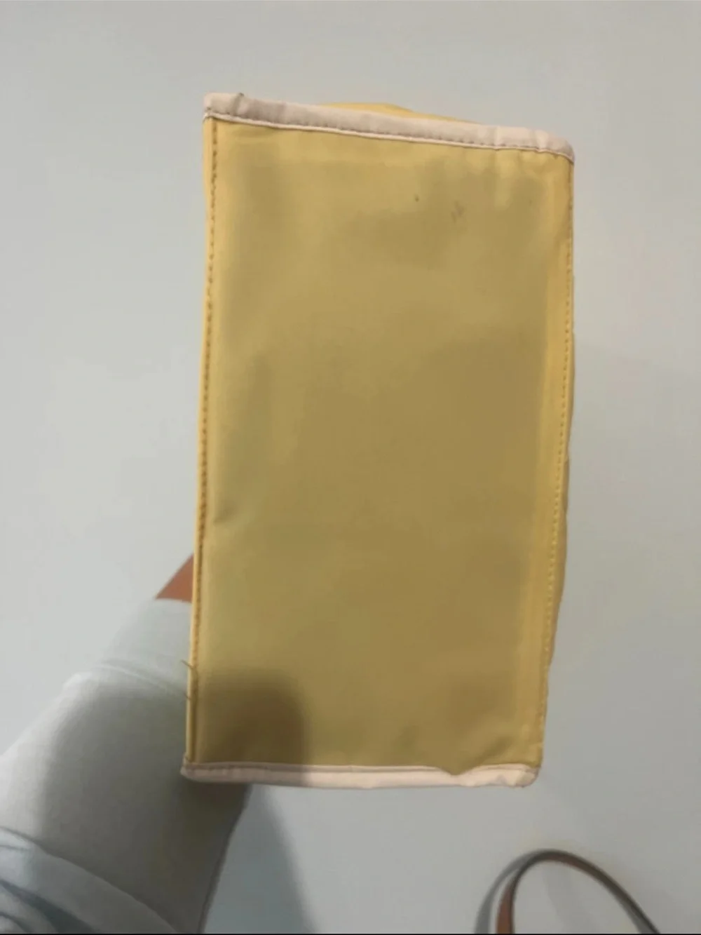 Vintage Yellow Quilted Diaper Bag